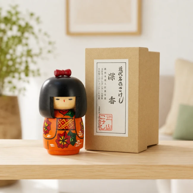 Poupée Kokeshi Momiji japonaise - Modern and Past