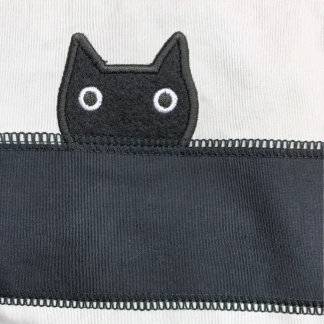 Trousse japonaise pour tablette Border cat noir – Atsuko Matano