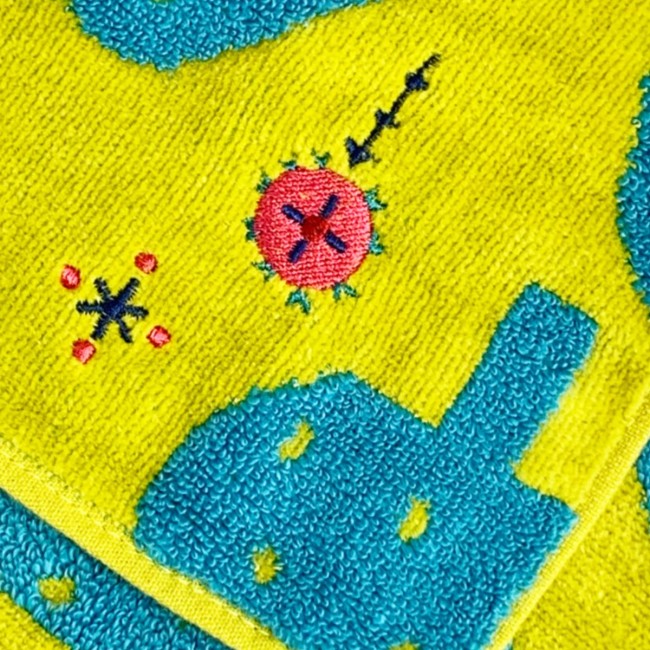 mini serviette japonaise Small Forest jaune en coton Atsuko Matano mini serviette japonaise jaune coton motif petit renard Small Forest Atsuko Matano