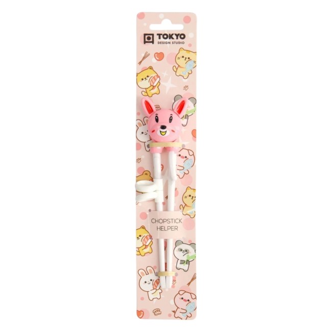 Baguettes pour enfants avec aide – motif Lapin Kawaii Rose