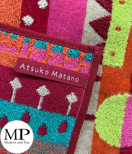 Petit foulard japonais Atsuko Matano Checkmate bleu Petit foulard japonais bleu motif Checkmate Atsuko Matano