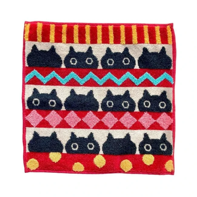 mini serviette japonaise MEME Twelve rouge Atsuko Matano