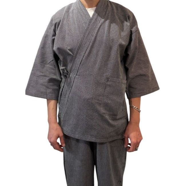 Samue Japonais Noir Sashiko en coton épais samue japonais noir sashiko en coton épais