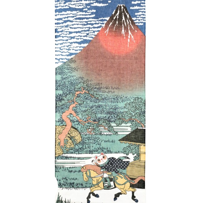 Fabriqué au Japon, 100 % coton, serviette japonaise tenugui, Mont Fuji, magasin japonais, boutique japonaise - Modern and Past à Brest