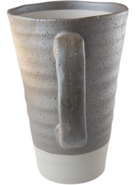 mug japonais Nami Fuchi en faïence marron et gris