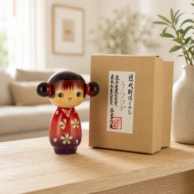 Poupée Kokeshi Uraraka japonaise 13,5 cm - Modern and Past