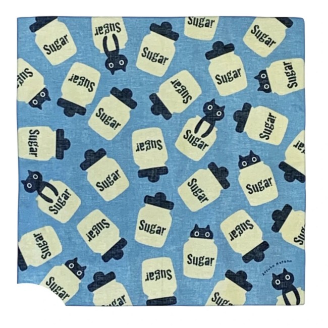 Petit foulard japonais Sugar bleu – Atsuko Matano Petit foulard japonais bleu motif Sugar Atsuko Matano