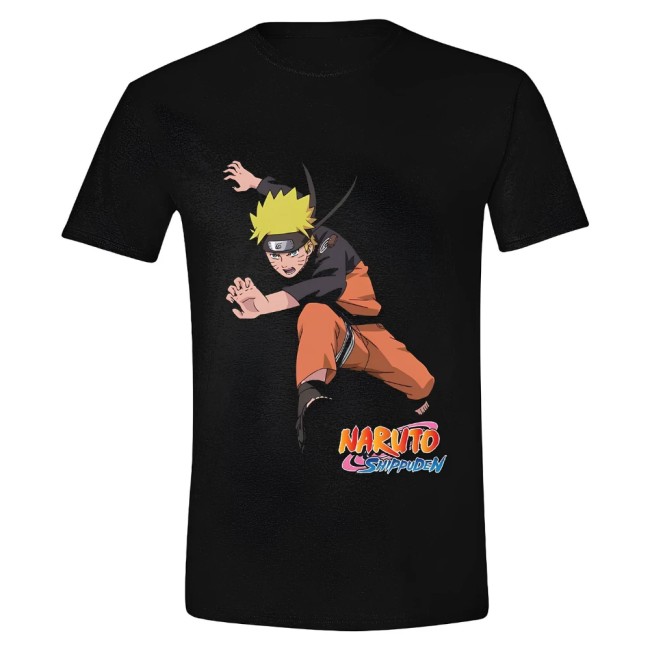 T-shirt Naruto Running noir sous licence Naruto Shippuden