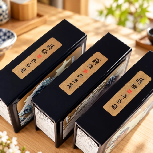 Bento japonais Hokusai Book Bento 650 ml - Modern and Past Bento Book Hokusai Vague de Kanagawa et Fuji Hakoya - Modern and Past