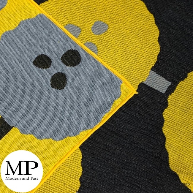 Foulard japonais en gaze de coton jaune Feel Happy Atsuko Matano