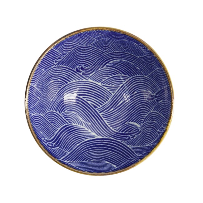 bol japonais Seigaiha bleu fabriqué au Japon bol japonais Seigaiha bleu motif vagues 800 ml porcelaine