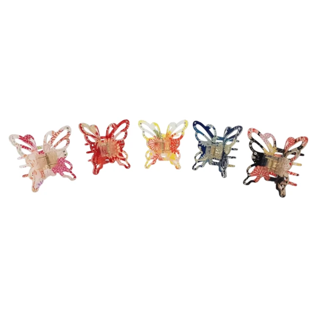 Pinces papillon japonaises en tissu chirimen disponibles en plusieurs coloris chez Modern and Past