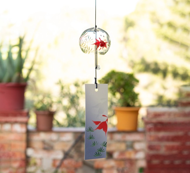 furin japonais cristal kingyo carillon en verre soufflé