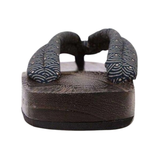 Geta japonaises en bois motif Seigaiha Geta japonaises arrondies motif Seigaiha