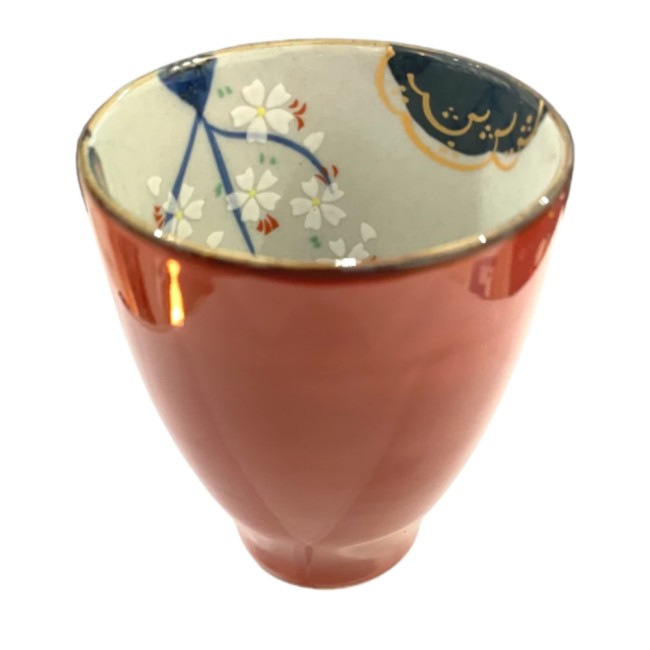 Tasse à thé japonaise en porcelaine d’Arita motifs Momiji rouge ou noir