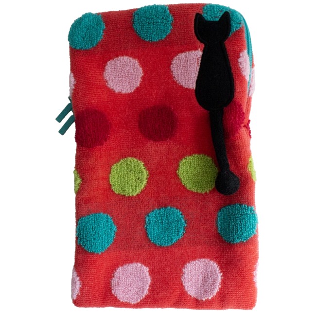 Pochette japonaise en coton – Modèle Drops à pois – Atsuko Matano Pochette japonaise en coton à pois Drops Atsuko Matano - rouge