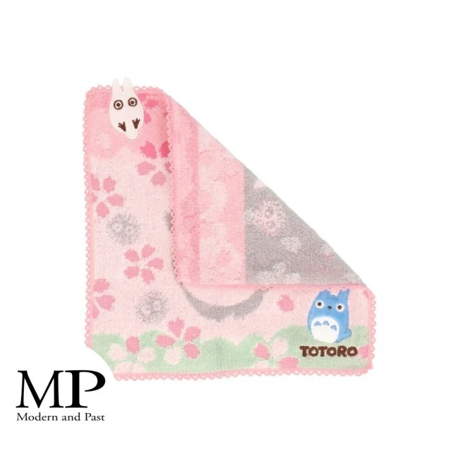 mini serviette Totoro fleurs de cerisiers Studio Ghibli