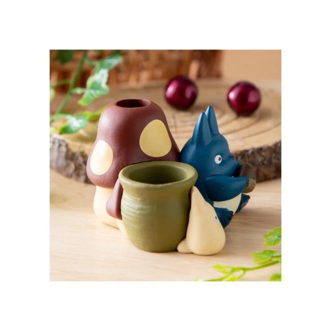 Pot à crayon Totoro – Mon Voisin Totoro Pot à crayon Totoro bleu et blanc officiel Studio Ghibli