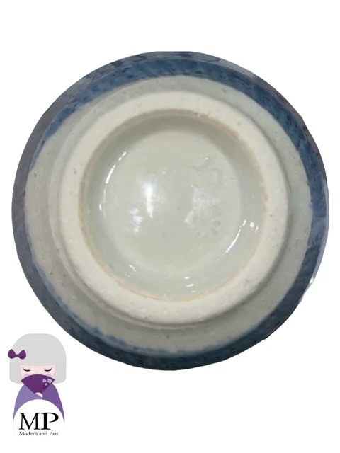 bol japonais bleu à points foncés artisanal fabriqué au Japon bol japonais artisanal bleu à points foncés en céramique fait main