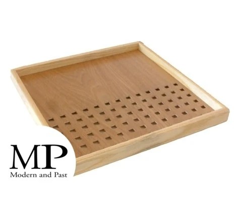 Grand plateau japonais en bois naturel