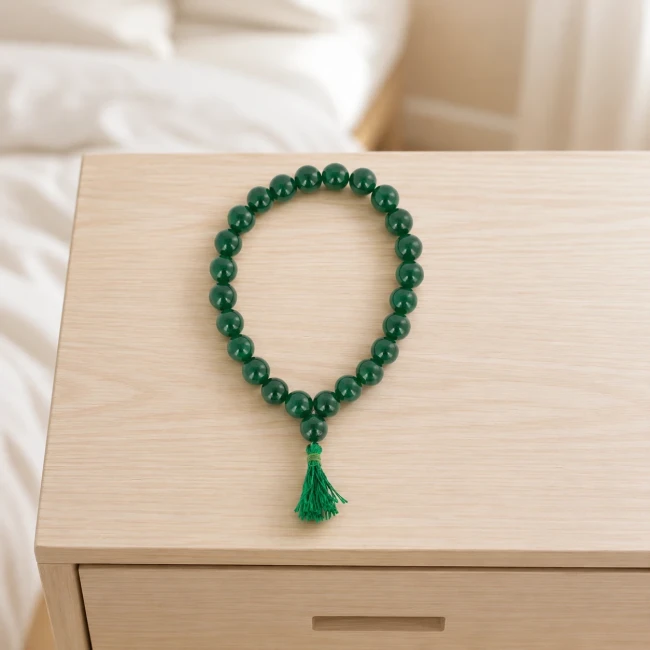 Bracelet mala jade naturel 27 perles - Modern and Past Bracelet-mala jade 27 perles vertes - Modern and Past
