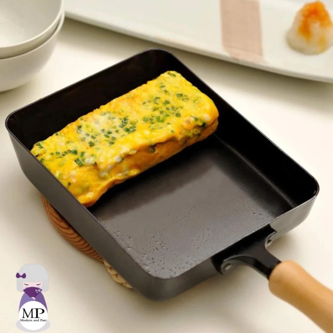 Poêle japonaise rectangulaire à omelettes Tamagoyaki 20x15 cm