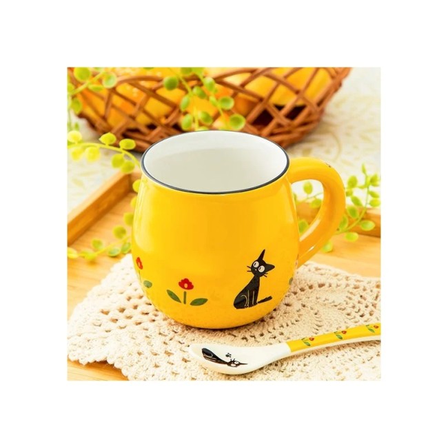 Mug Jiji Osono 350 ml – Studio Ghibli Mug Jiji Osono jaune 350 ml – Kiki la petite sorcière