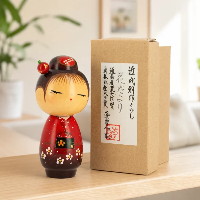 Poupée Kokeshi Shiraume japonaise 16,5 cm - Modern and Past