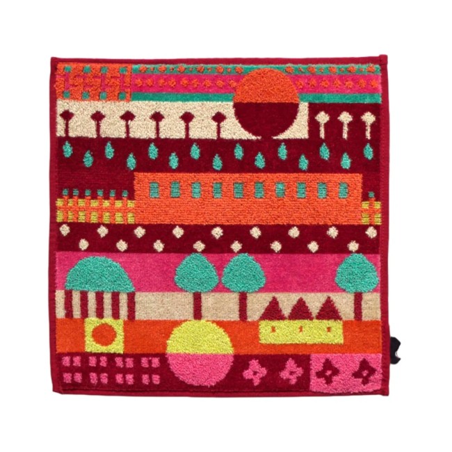 Petit foulard japonais Atsuko Matano Checkmate bleu Petit foulard japonais bleu motif Checkmate Atsuko Matano