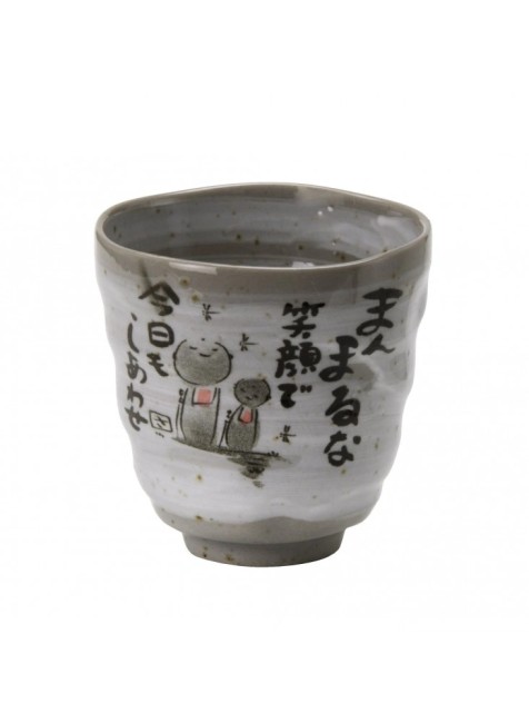 Tasse japonaise Jizo Yunomi – Toki Minoyaki – fabriquée au Japon Tasse japonaise Jizo Yunomi en porcelaine Toki Minoyaki fabriquée au Japon