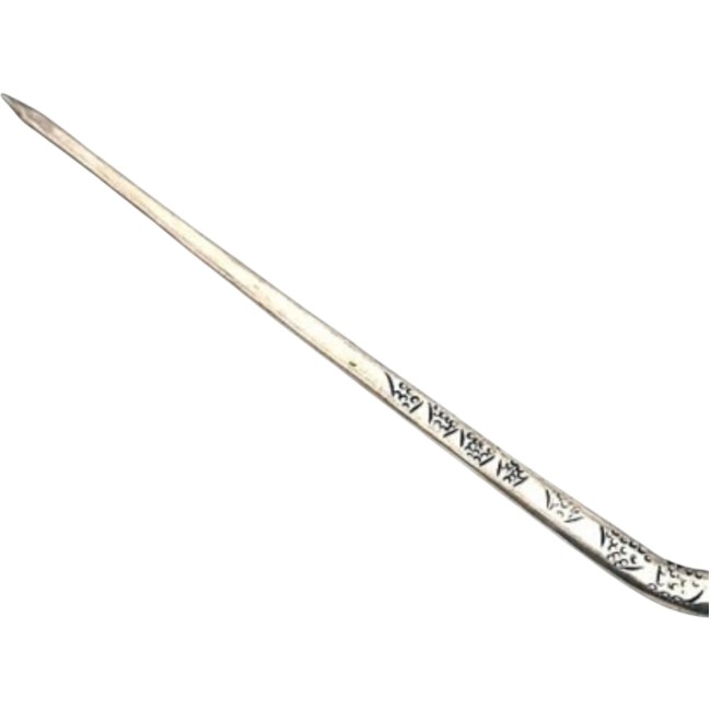 Pic à cheveux japonais en argent – Motif serpent