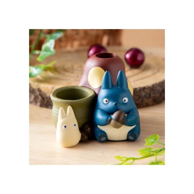 Pot à crayon Totoro – Mon Voisin Totoro Pot à crayon Totoro bleu et blanc officiel Studio Ghibli