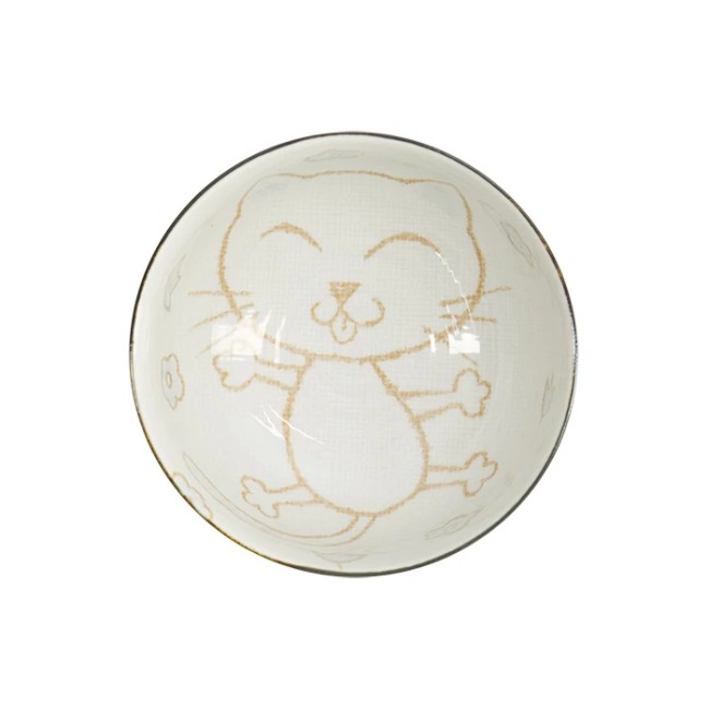 bol japonais kawaii Neko bleu blanc fabriqué au Japon bol japonais kawaii Neko chat bleu et blanc en porcelaine