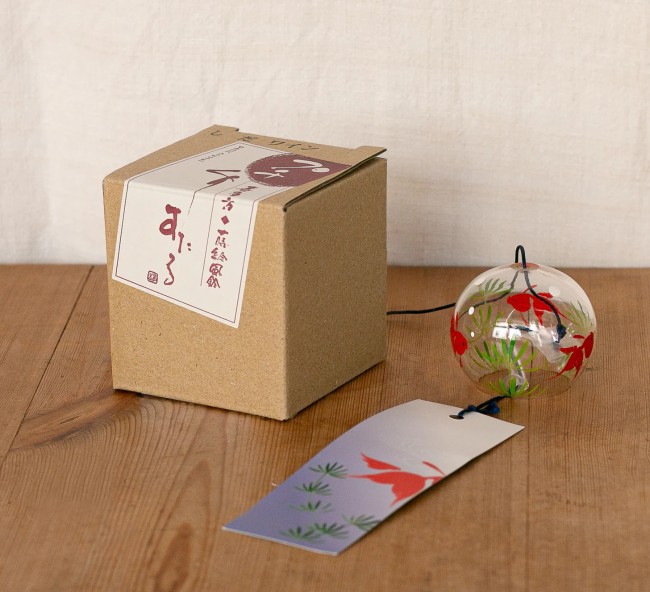 furin japonais cristal kingyo carillon en verre soufflé