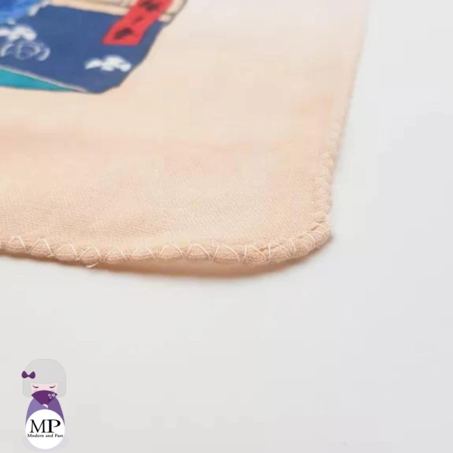 Tenugui japonais Chat Neko et Mont Fuji – 100 % coton