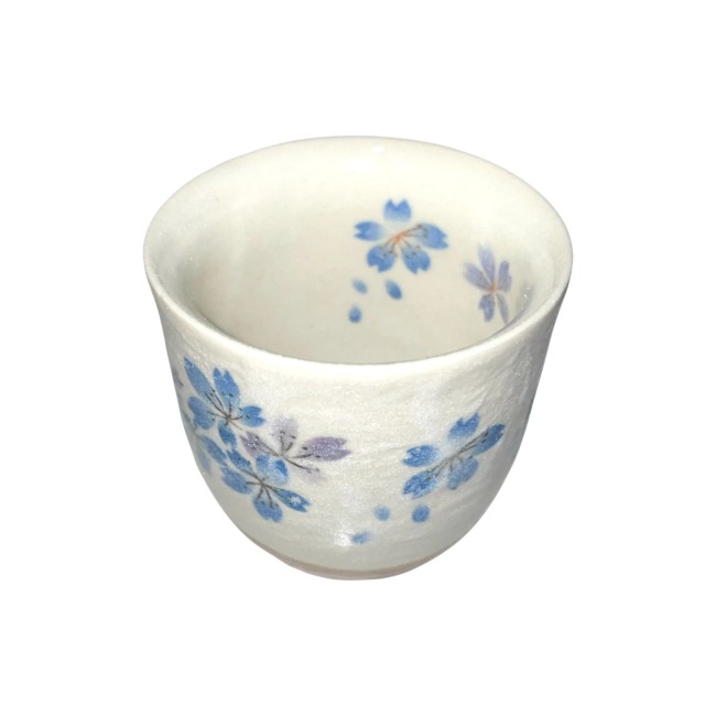 Tasse à thé japonaise en porcelaine Mino Yaki fleurs de Sakura