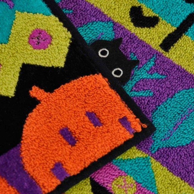 mini serviette japonaise Happy Motif noir Atsuko Matano