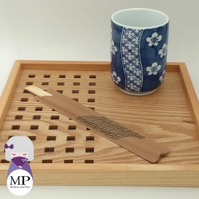 Grand plateau japonais en bois naturel