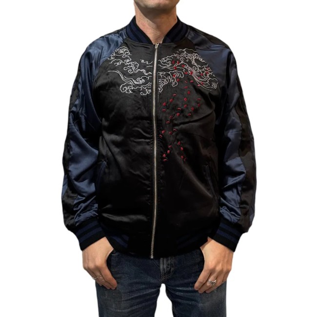 Veste Sukajan Dragons – Côté Dragon Unique Veste Sukajan réversible dragon unique – broderie japonaise