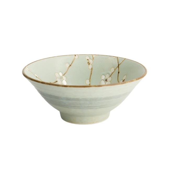 Bol ramen Vert Soshun en céramique – Modern and Past bol japonais ramen Vert Soshun en céramique avec fleurs de cerisier