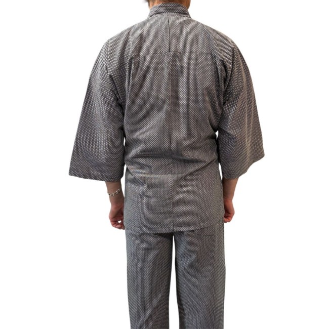 Samue Japonais Noir Sashiko en coton épais samue japonais noir sashiko en coton épais