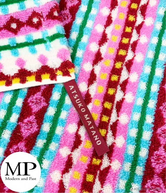 essuie-mains japonais ivoire NPP Piano en coton avec attache essuie-mains japonais ivoire coton motif NPP Piano Atsuko Matano