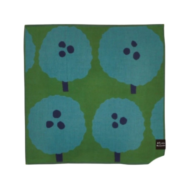 Serviette japonaise d’invité verte en gaze de coton Feel Happy Atsuko Matano