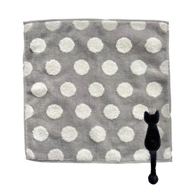 Serviette japonaise en coton à pois – Modèle Monotone Dots – Atsuko Matano Serviette japonaise en coton à pois Monotone Dots Atsuko Matano - Gris