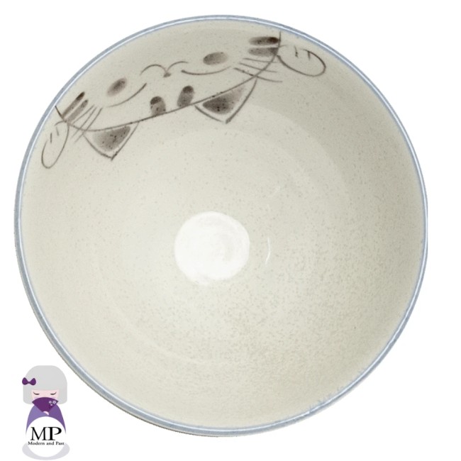 Bol japonais en céramique 3 chats Kawaii Neko – bleu