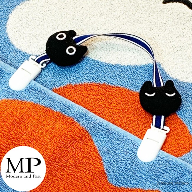 Pinces à serviette japonaises Chat Mémé bleu – Atsuko Matano pinces à serviette japonaises bleu marine Chat Mémé Atsuko Matano