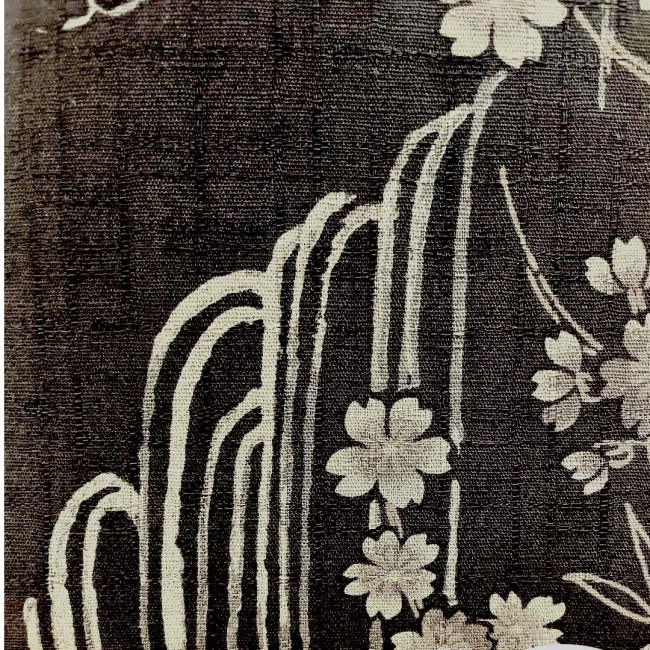obi japonais noir coton motifs carpe koi
