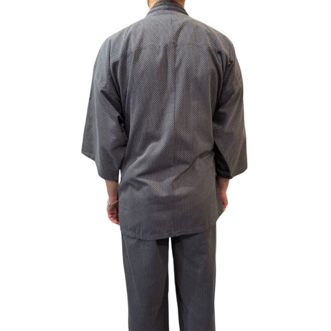 Samue Japonais Gris Sashiko en coton épais samue japonais gris sashiko en coton épais