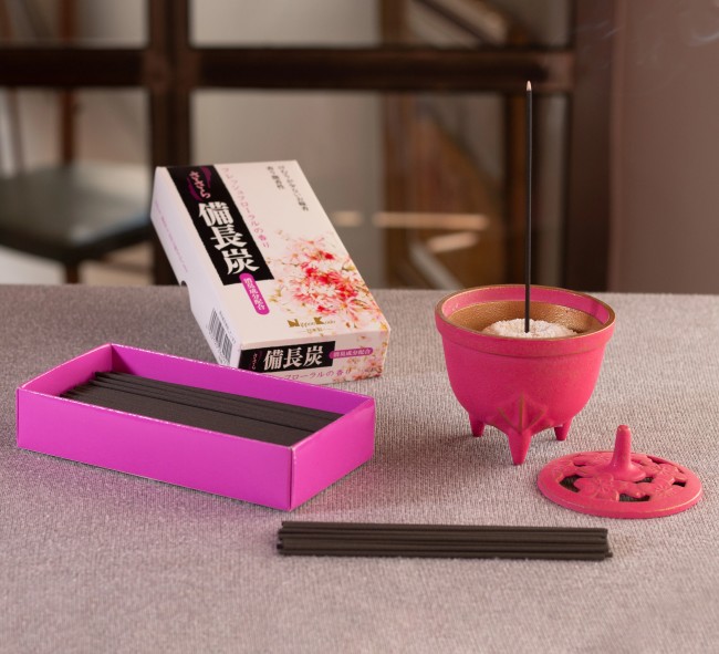 Encens japonais Sasara Binchotan Fresh Floral grande boîte Nippon Kodo