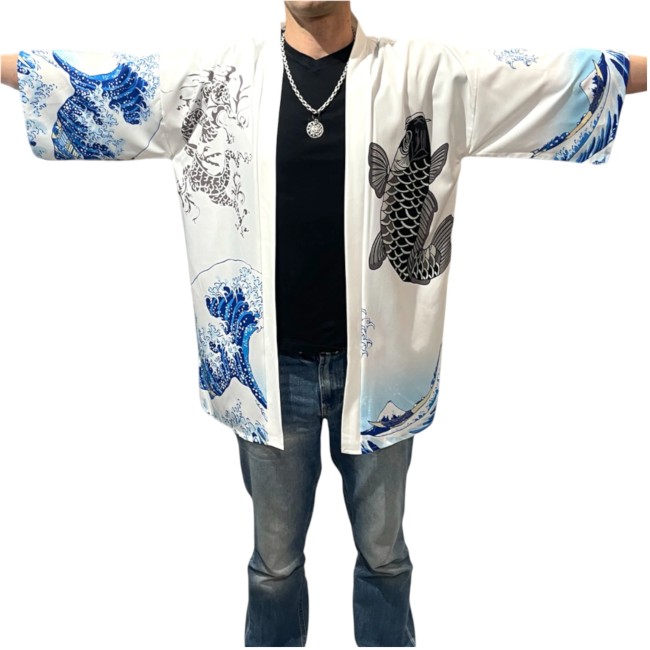 Kimono moderne japonais unisexe à la mode japonaise fabriqué dans un polyester de haute qualité ce qui leurs confères un grand confort